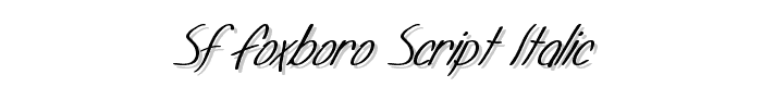 SF Foxboro Script Italic font
